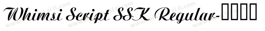 Whimsi Script SSK Regular字体转换